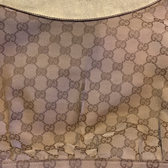 Gucci GG Canvas Abbey D-Ring Hobo Bag with Gold Trim, Authenticated with Cert - Picture 8 of 16